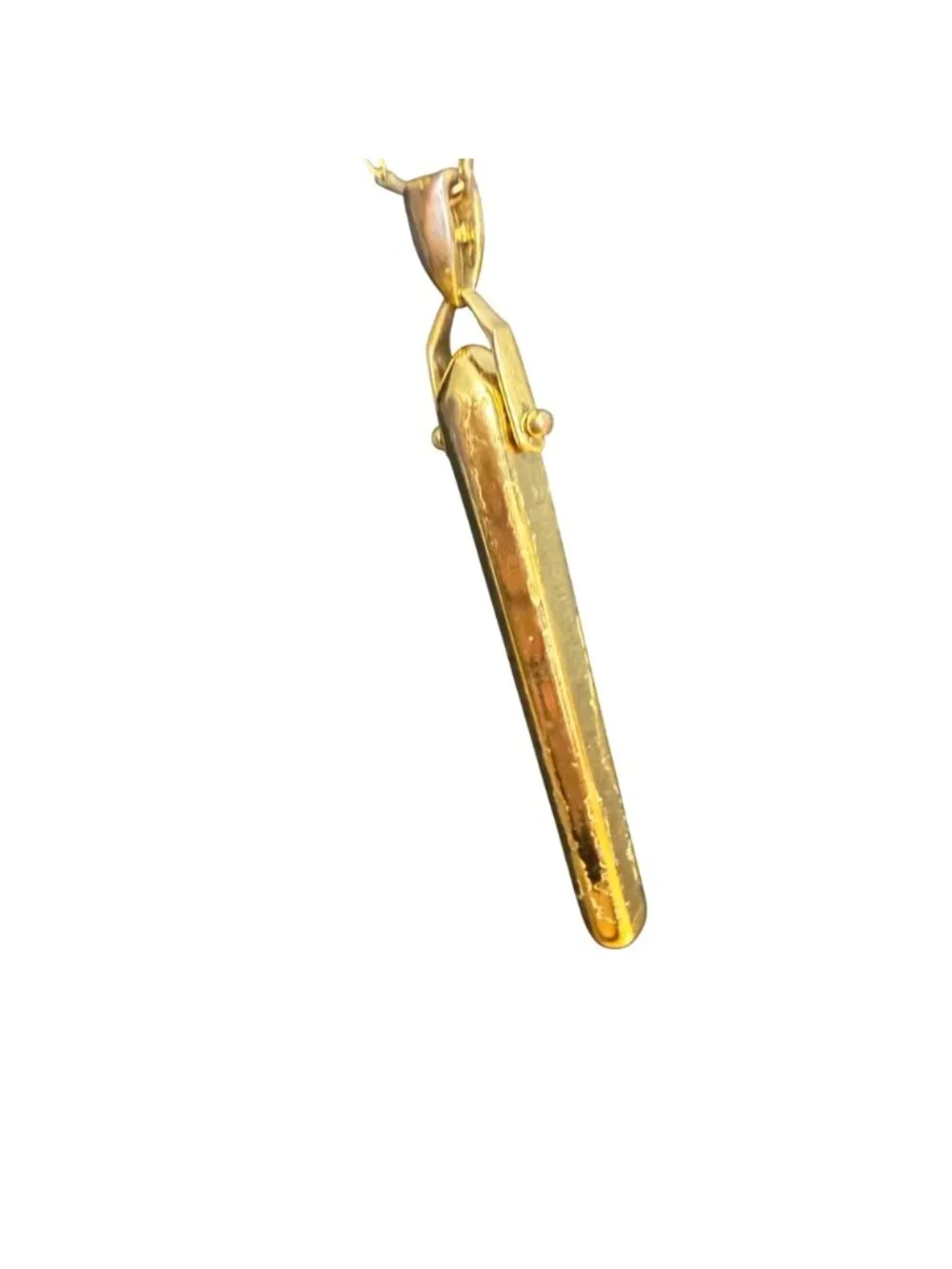 Stella & Dot Necklace Rebel Drop Bar Pendant Minimalist Gold Tone 30 inches